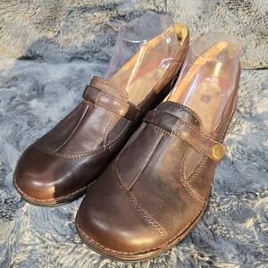 Clarks Unstructured Design Line Women's Brown Leather Loafers